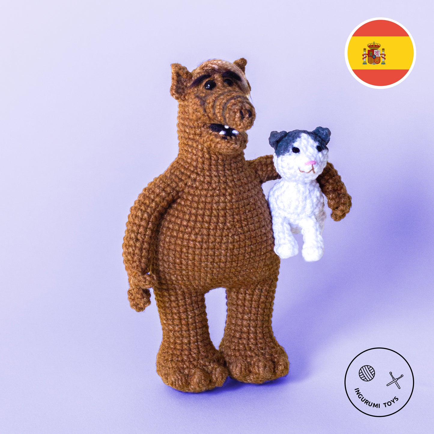 ALF crochet patrón de juguete amigurumi descargable en PDF