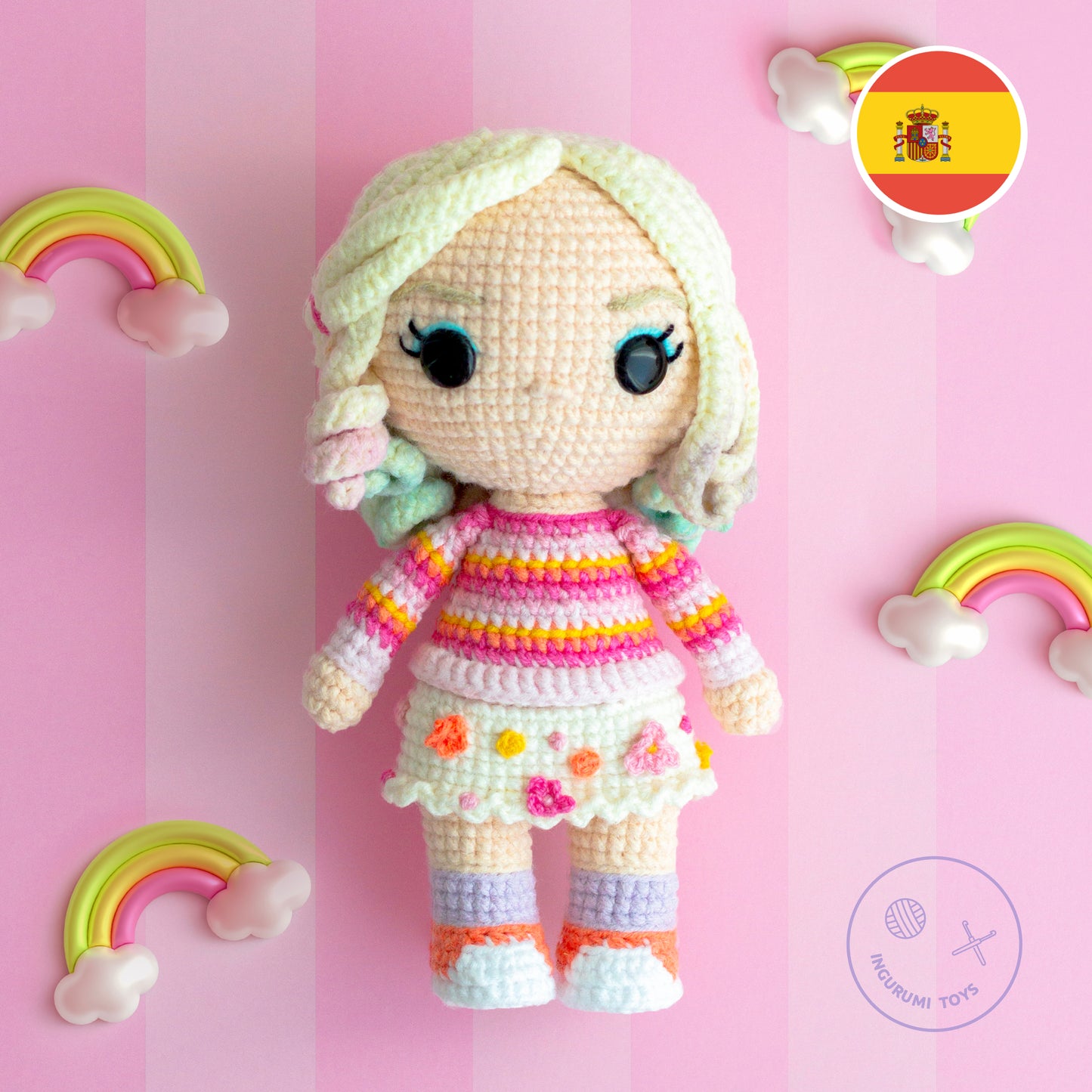 Patrón PDF de Muñeca Amigurumi de Enid Sinclair