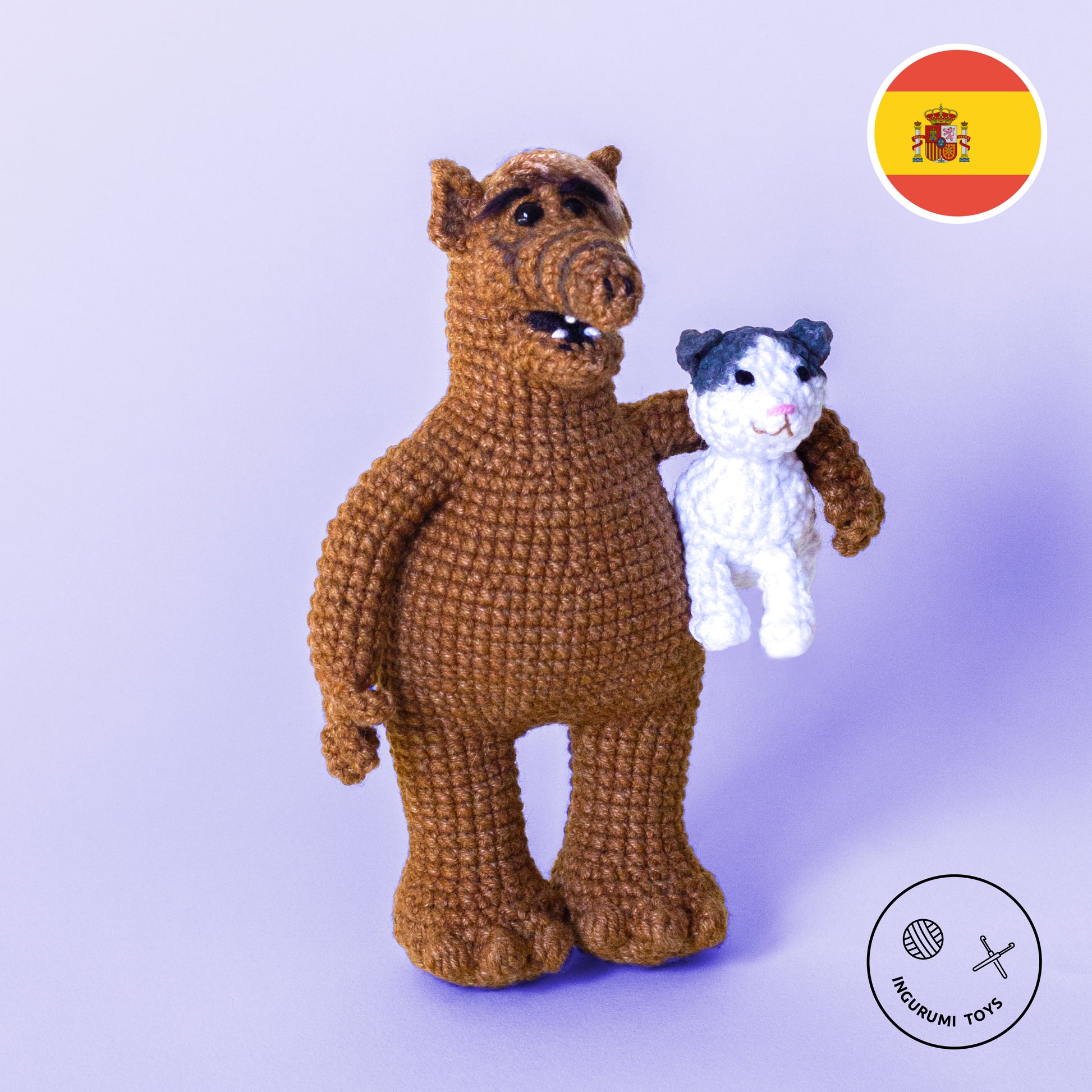 ALF crochet patrón de juguete amigurumi descargable en PDF