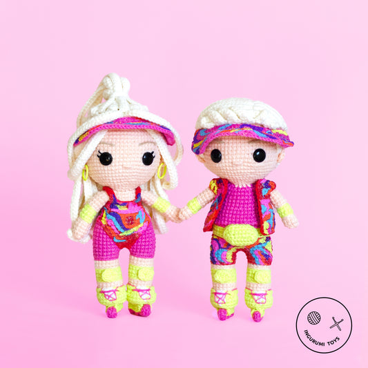 Barbie and Ken Amigurumi Crochet Doll Pattern PDF