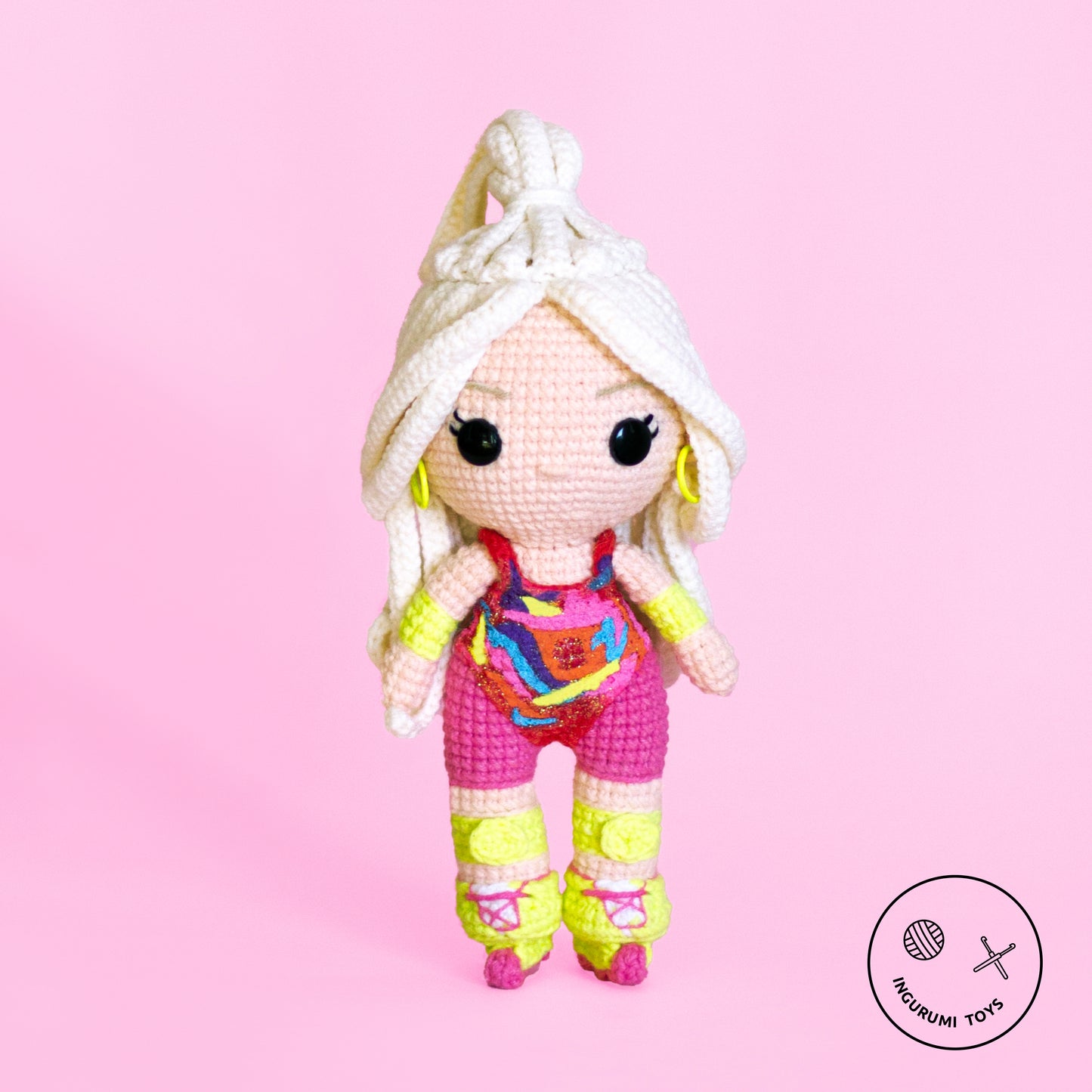 Barbie On Roller Skates Doll Amigurumi Crochet Pattern PDF