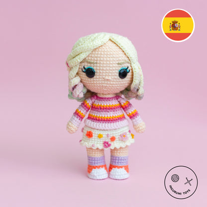 Merlina Addams & Enid Sinclair amigurumi patrón muñeca PDF