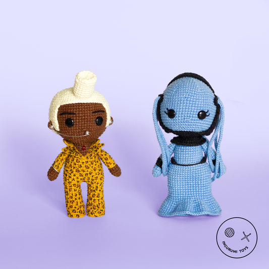 Diva Plavalaguna and Ruby Rhod Amigurumi Doll Crochet Pattern PDF, The Fifth Element