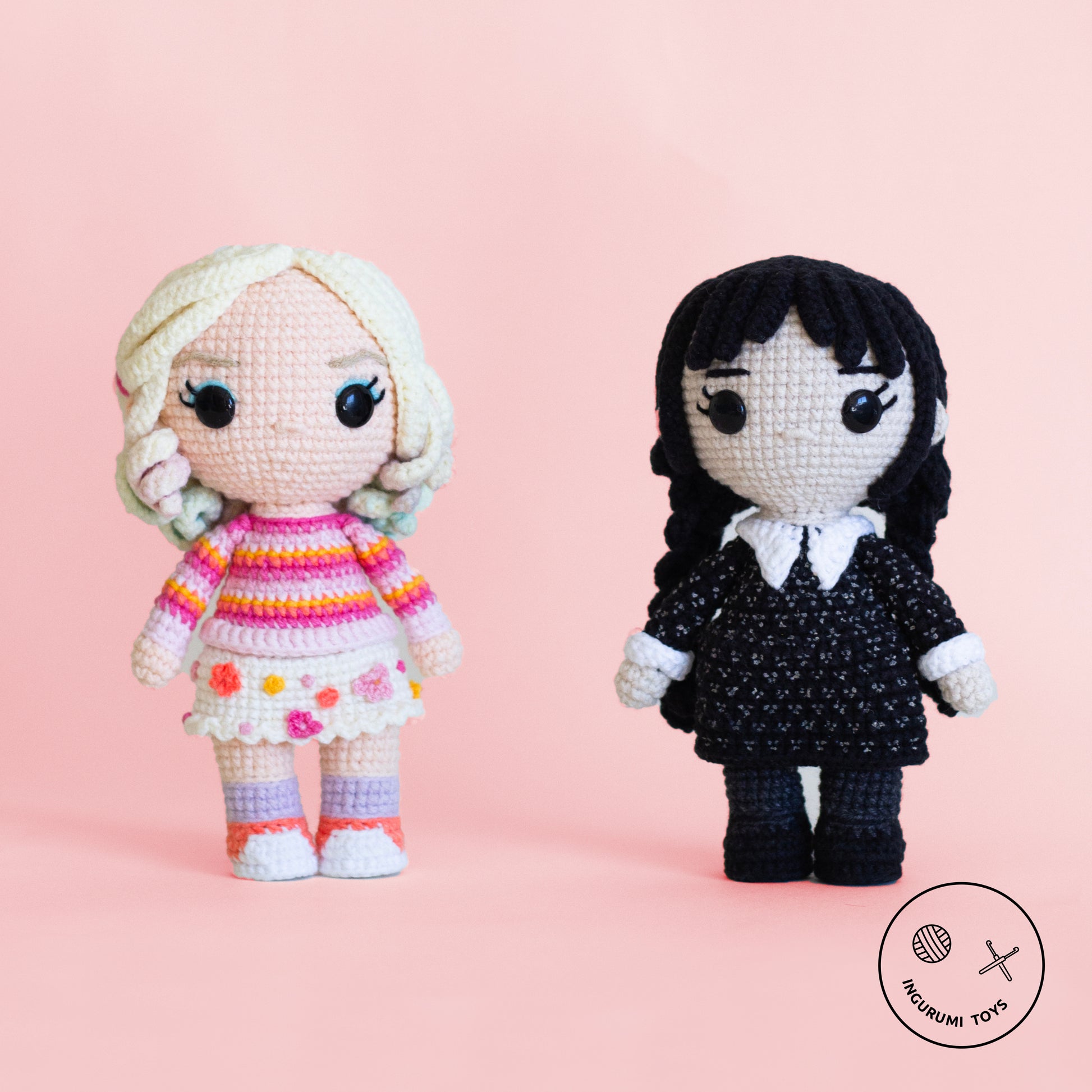 Wednesday Addams and Enid Sinclair Amigurumi Crochet Doll PDF Pattern –  Ingurumi Toys