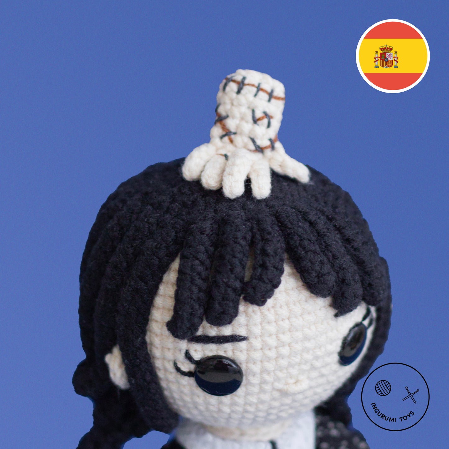 Patrón PDF de Muñeca Amigurumi de Wednesday Addams a Crochet