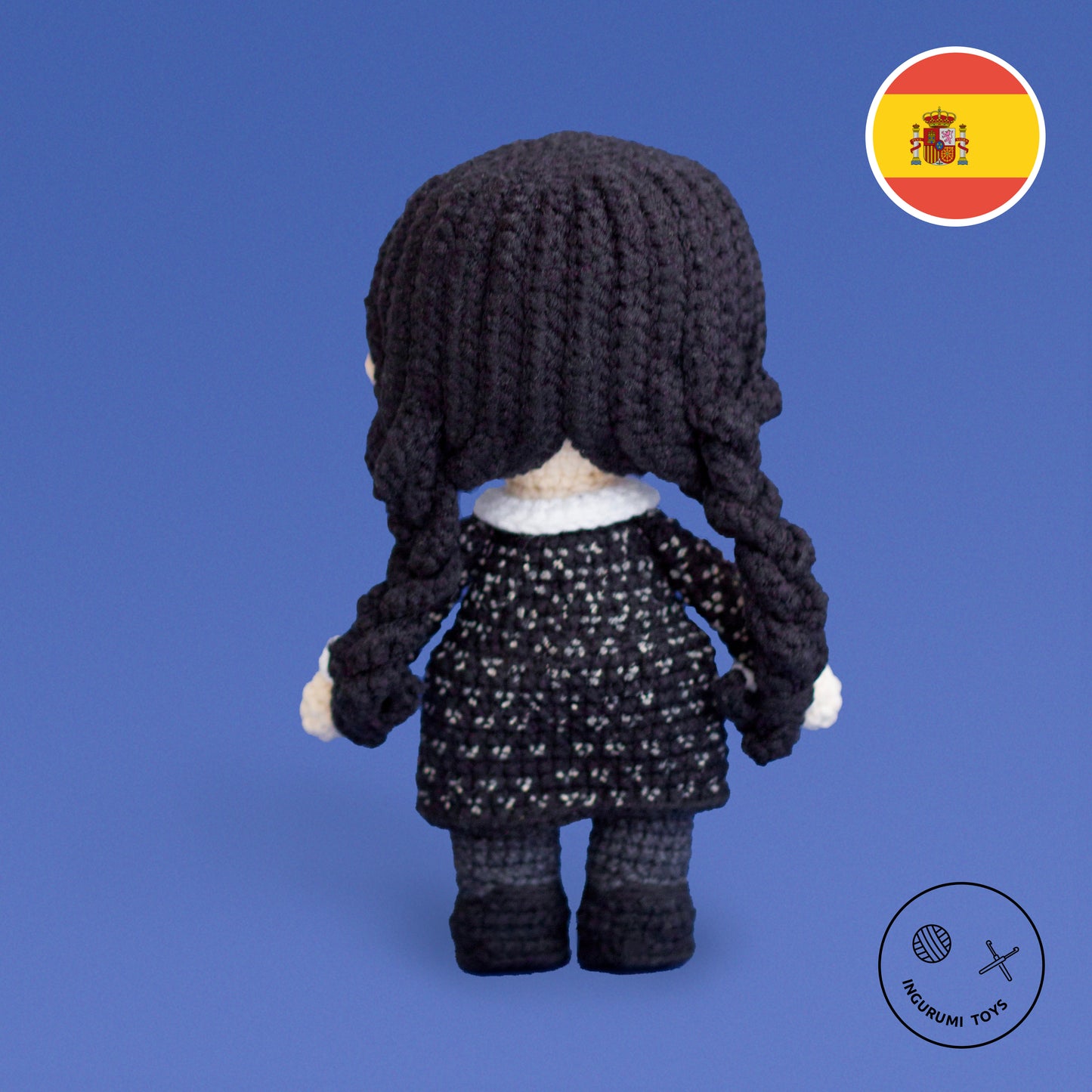 Patrón PDF de Muñeca Amigurumi de Wednesday Addams a Crochet