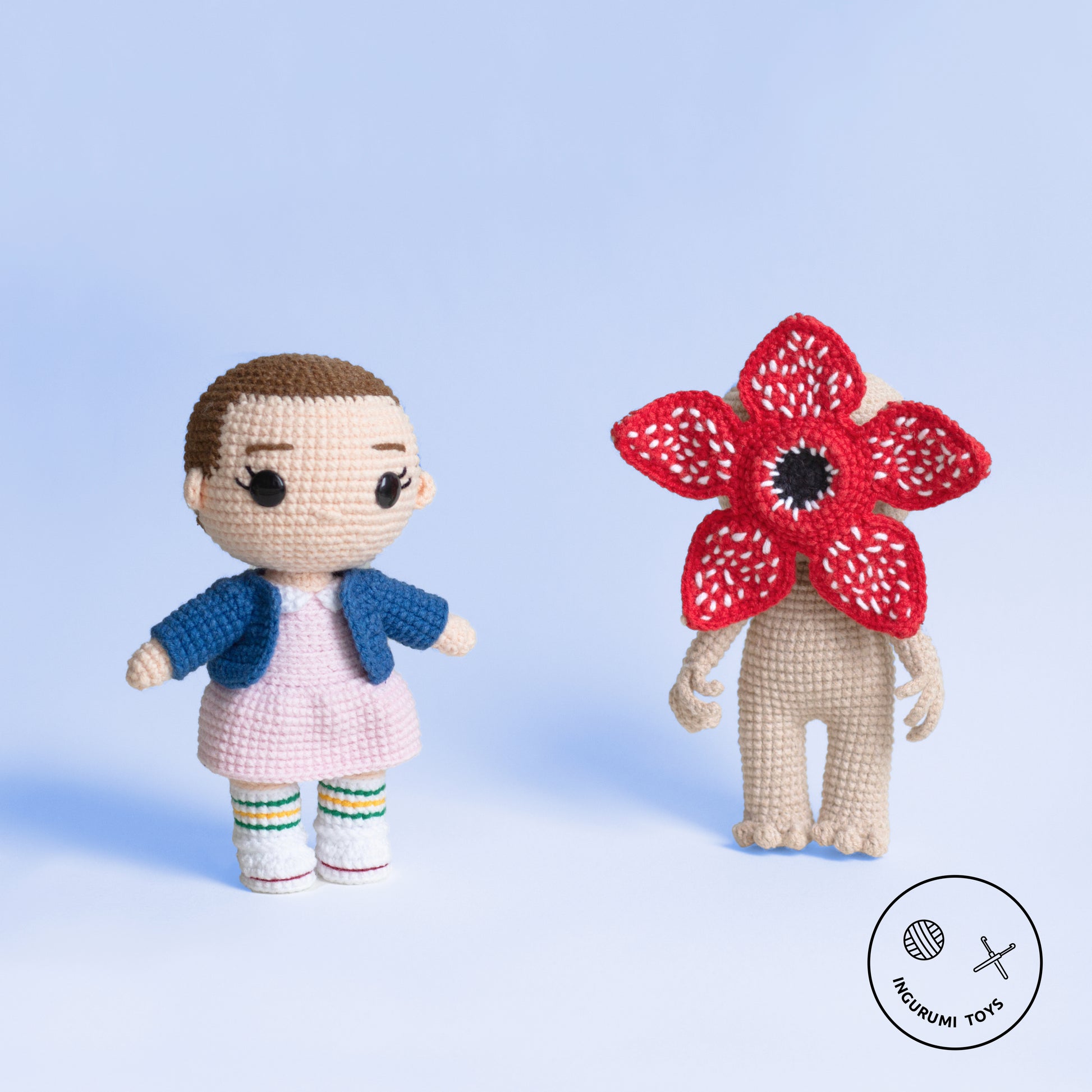 Eleven and Demogorgon Amigurumi Crochet Doll Pattern PDF Ingurumi Toys Eleven and Demogorgon Amigurumi Crochet Doll Pattern PDF Ingurumi Toys