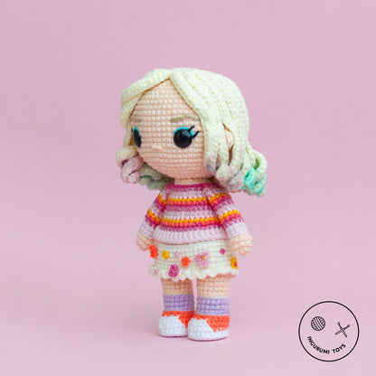 Wednesday Addams and Enid Sinclair Amigurumi Crochet Doll PDF Pattern